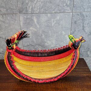 Fruit Basket Made by Uros People from the Floating Villages of Lake Titicaca